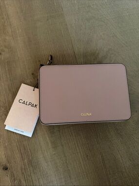 Calpak Blush Mauve Jewelry Travel Case with Gold Logo NWT!